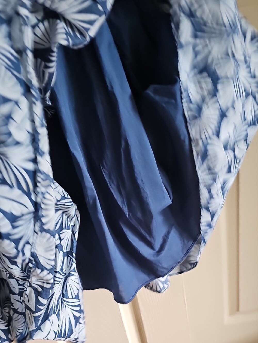 Boden Blue Leaf-Print Off-Shoulder Maxi Dress - Picture 7 of 10